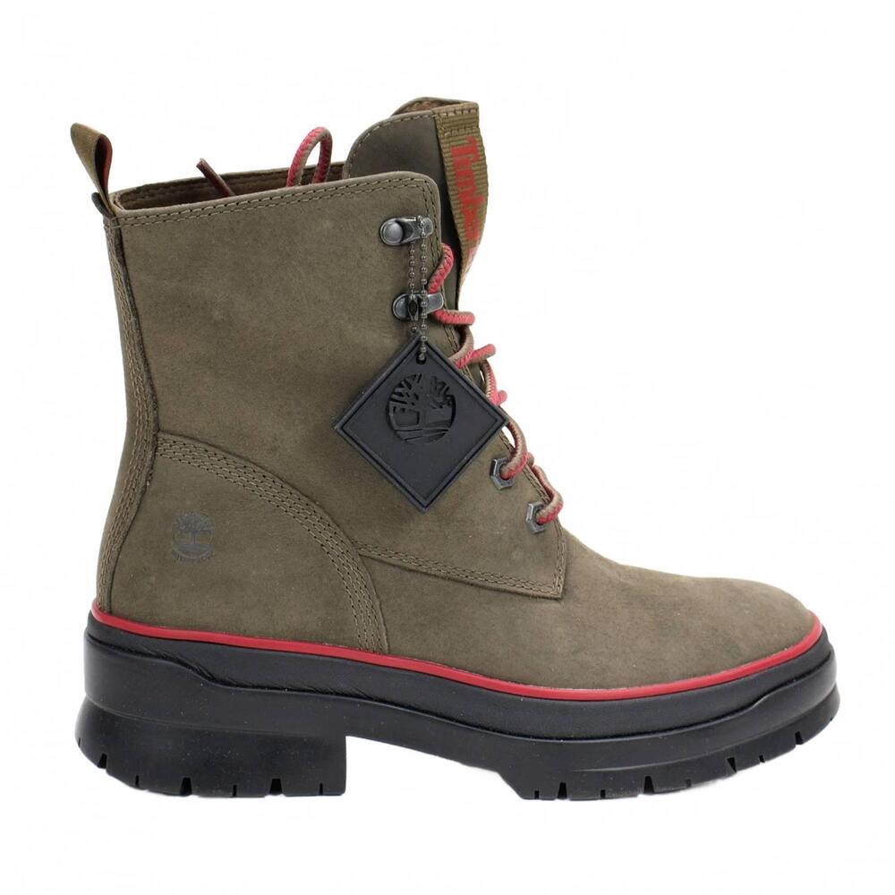 NEW TIMBERLAND women's malynn ek+ waterproof mid boot in olive nubuck